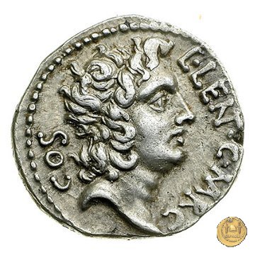 445/2 - denario L. Cornelius Crus Lentulus / C. Claudius Marcellus 49 BC (Apollonia - Asia)