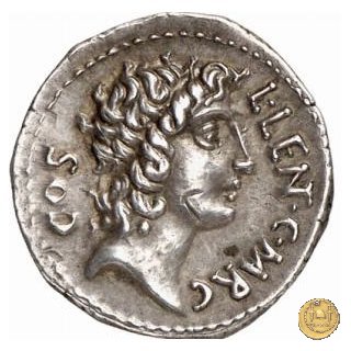 445/2 - denario L. Cornelius Crus Lentulus / C. Claudius Marcellus 49 BC (Apollonia - Asia)