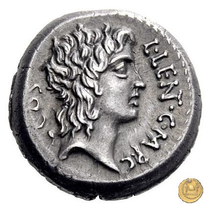 445/2 - denario L. Cornelius Crus Lentulus / C. Claudius Marcellus 49 BC (Apollonia - Asia)