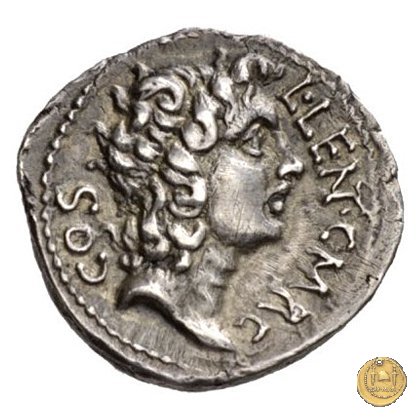 445/2 - denario L. Cornelius Crus Lentulus / C. Claudius Marcellus 49 BC (Apollonia - Asia)