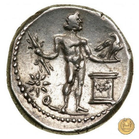 445/2 - denario L. Cornelius Crus Lentulus / C. Claudius Marcellus 49 BC (Apollonia - Asia)