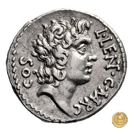 445/2 - denario L. Cornelius Crus Lentulus / C. Claudius Marcellus 49 BC (Apollonia - Asia)