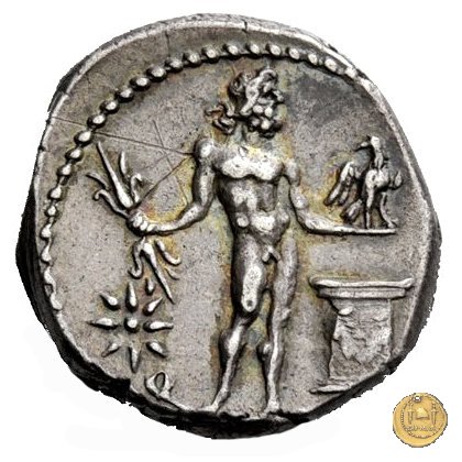 445/2 - denario L. Cornelius Crus Lentulus / C. Claudius Marcellus 49 BC (Apollonia - Asia)