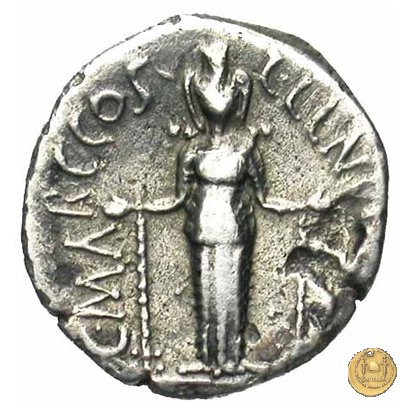 445/3 - denario L. Cornelius Crus Lentulus / C. Claudius Marcellus 49 BC (Apollonia - Asia)