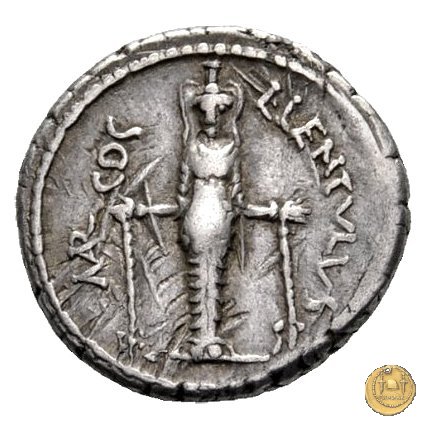 445/3 - denario L. Cornelius Crus Lentulus / C. Claudius Marcellus 49 BC (Apollonia - Asia)