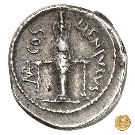 445/3 - denario L. Cornelius Crus Lentulus / C. Claudius Marcellus 49 BC (Apollonia - Asia)