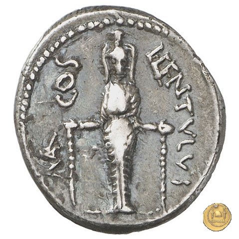 445/3 - denario L. Cornelius Crus Lentulus / C. Claudius Marcellus 49 BC (Apollonia - Asia)