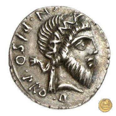 446/1 - denario Cn. Pompeius Magnus / Cn. Calpurnius Piso 49 BC (Itinerante con Pompeius)