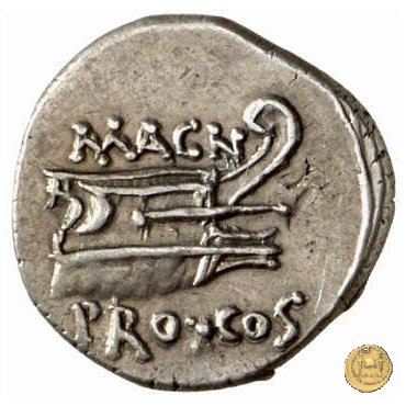 446/1 - denario Cn. Pompeius Magnus / Cn. Calpurnius Piso 49 BC (Itinerante con Pompeius)