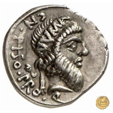 446/1 - denario Cn. Pompeius Magnus / Cn. Calpurnius Piso 49 BC (Itinerante con Pompeius)