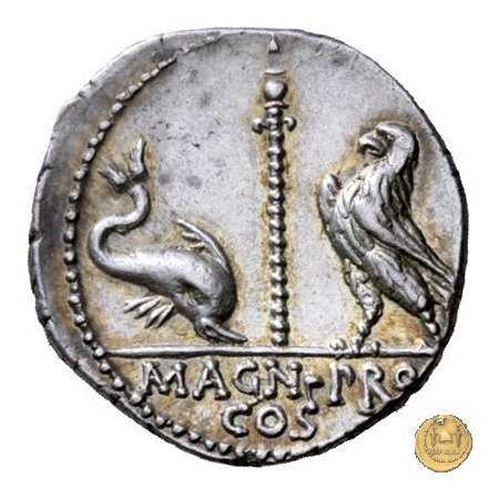 447/1 - denario Cn. Pompeius Magnus / Terentius Varro 49 BC (Itinerante con Pompeius)