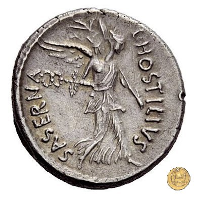 448/1 - denario L. Hostilius Saserna 48 BC (Roma)