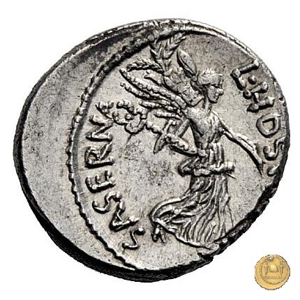 448/1 - denario L. Hostilius Saserna 48 BC (Roma)