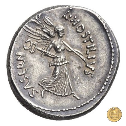 448/1 - denario L. Hostilius Saserna 48 BC (Roma)