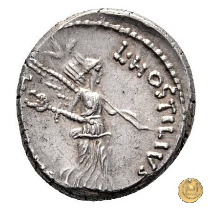 448/1 - denario L. Hostilius Saserna 48 BC (Roma)