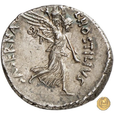 448/1 - denario L. Hostilius Saserna 48 BC (Roma)