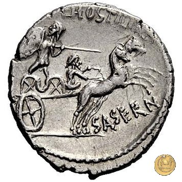 448/2 - denario L. Hostilius Saserna 48 BC (Roma)