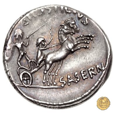 448/2 - denario L. Hostilius Saserna 48 BC (Roma)