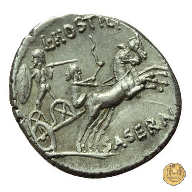 448/2 - denario L. Hostilius Saserna 48 BC (Roma)