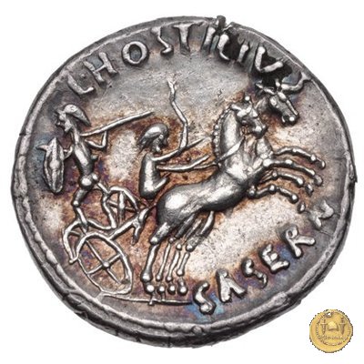 448/2 - denario L. Hostilius Saserna 48 BC (Roma)