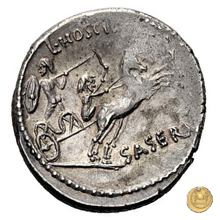 448/2 - denario L. Hostilius Saserna 48 BC (Roma)
