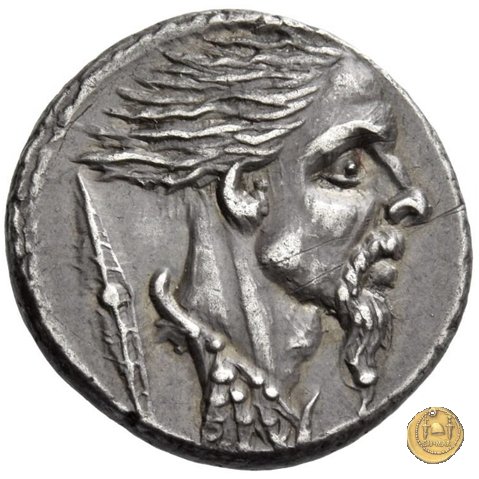 448/2 - denario L. Hostilius Saserna 48 a.C. (Roma)