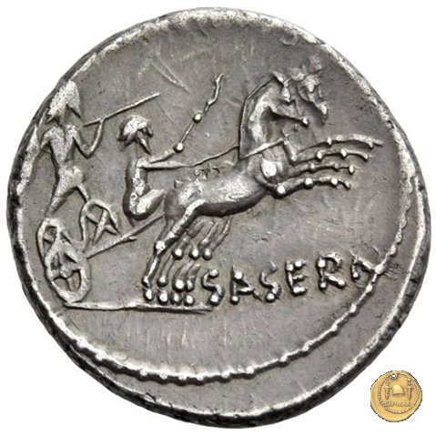 448/2 - denario L. Hostilius Saserna 48 BC (Roma)