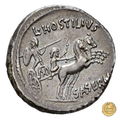 448/2 - denario L. Hostilius Saserna 48 BC (Roma)