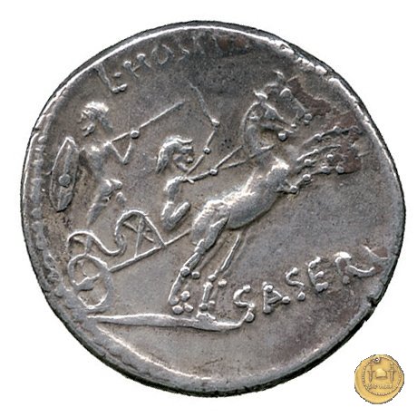 448/2 - denario L. Hostilius Saserna 48 BC (Roma)