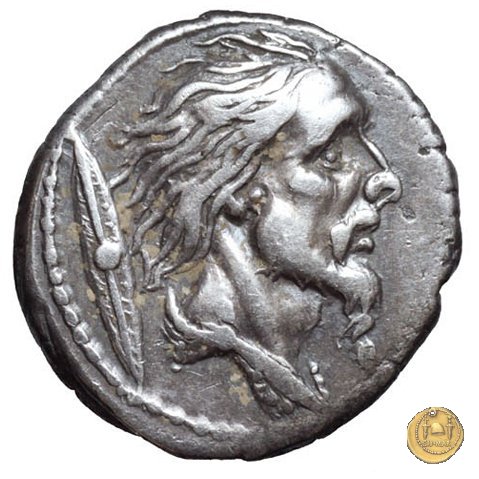 448/2 - denario L. Hostilius Saserna 48 BC (Roma)