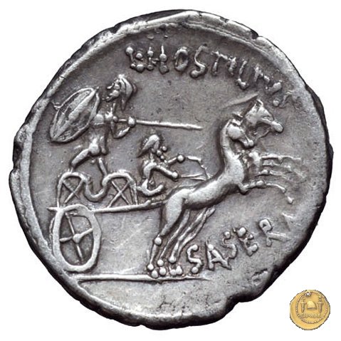 448/2 - denario L. Hostilius Saserna 48 BC (Roma)