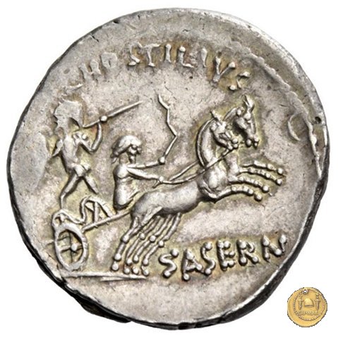 448/2 - denario L. Hostilius Saserna 48 BC (Roma)