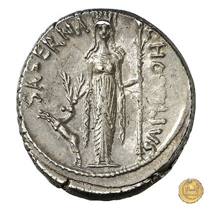 448/3 - denario L. Hostilius Saserna 48 BC (Roma)