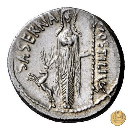 448/3 - denario L. Hostilius Saserna 48 BC (Roma)