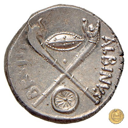 450/1 - denario D. Postumius Albinus Bruti 48 BC (Roma)