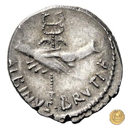 450/2 - denario D. Postumius Albinus Bruti 48 BC (Roma)