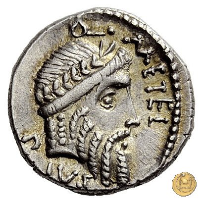 459/1 - denario Q. Caecilius Q.f. Q.n. Metellus Pius Scipio Nasica 47-46 BC (Africa)