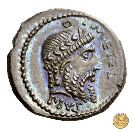 459/1 - denario Q. Caecilius Q.f. Q.n. Metellus Pius Scipio Nasica 47-46 BC (Africa)