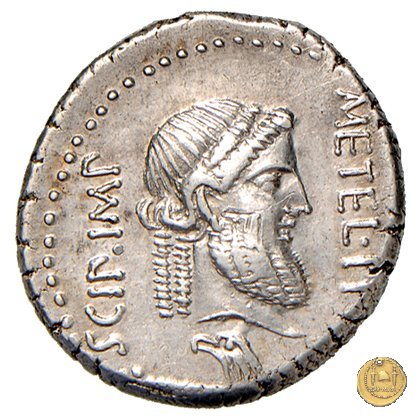 460/2 - denario Q. Caecilius Metellus / P. Licinius Crassus Iunianus 47-46 BC (Africa)