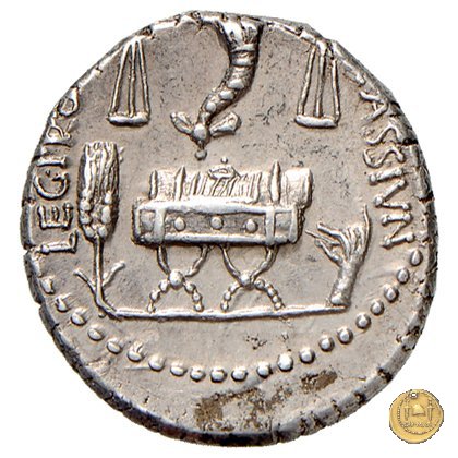 460/2 - denario Q. Caecilius Metellus / P. Licinius Crassus Iunianus 47-46 BC (Africa)