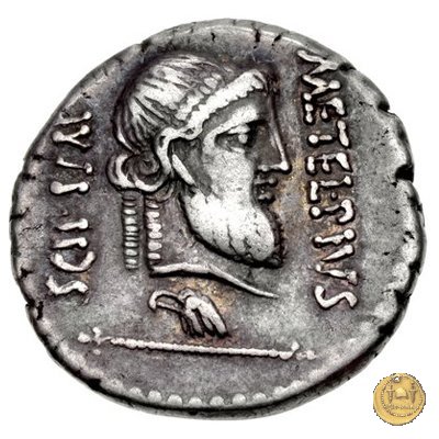 460/2 - denario Q. Caecilius Metellus / P. Licinius Crassus Iunianus 47-46 BC (Africa)