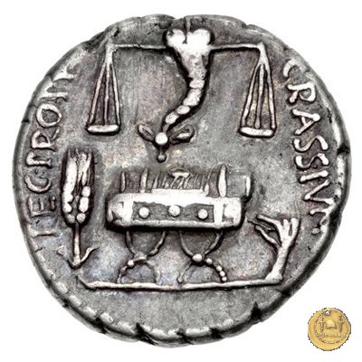 460/2 - denario Q. Caecilius Metellus / P. Licinius Crassus Iunianus 47-46 BC (Africa)