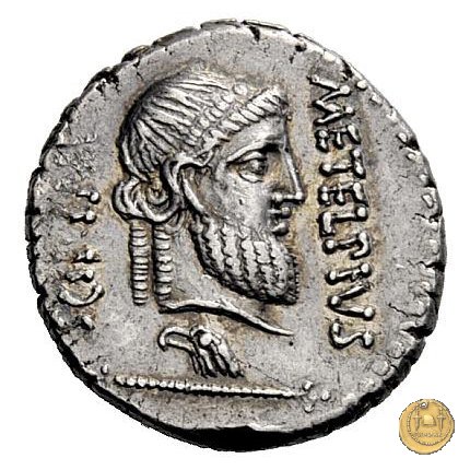 460/2 - denario Q. Caecilius Metellus / P. Licinius Crassus Iunianus 47-46 BC (Africa)