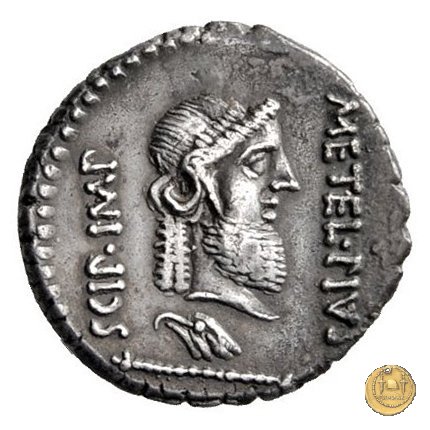 460/2 - denario Q. Caecilius Metellus / P. Licinius Crassus Iunianus 47-46 BC (Africa)