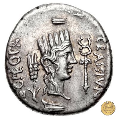 460/3 - denario Q. Caecilius Metellus / P. Licinius Crassus Iunianus 47-46 BC (Africa)