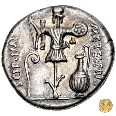 460/3 - denario Q. Caecilius Metellus / P. Licinius Crassus Iunianus 47-46 BC (Africa)