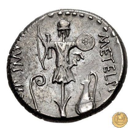 460/3 - denario Q. Caecilius Metellus / P. Licinius Crassus Iunianus 47-46 BC (Africa)