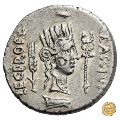 460/3 - denario Q. Caecilius Metellus / P. Licinius Crassus Iunianus 47-46 BC (Africa)