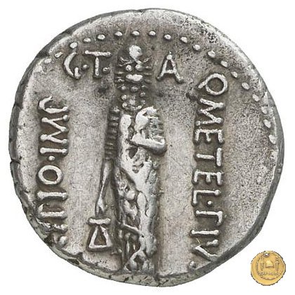 460/4 - denario Q. Caecilius Metellus / P. Licinius Crassus Iunianus 47-46 BC (Africa)