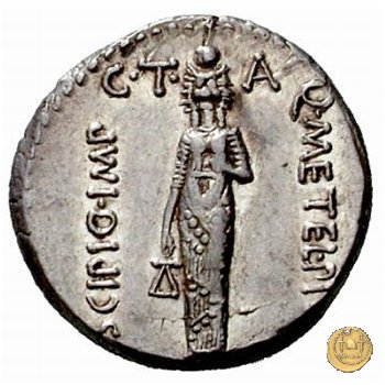 460/4 - denario Q. Caecilius Metellus / P. Licinius Crassus Iunianus 47-46 BC (Africa)